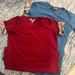 Burberry Red and Blue Tees